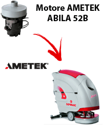 ABILA 52B Motore aspirazione Acustek LAMB AMETEK per Lavasciuga COMAC - 24/36 V 601 W