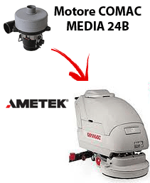 MEDIA 24B Motore aspirazione LAMB AMETEK per Lavapavimenti COMAC - 24 V 344 W