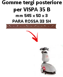 Gomma tergi  posteriore per lavapavimenti VISPA 35 B Comac