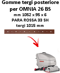 Gomma tergi posteriore per lavapavimenti COMAC OMNIA 26 BS 
