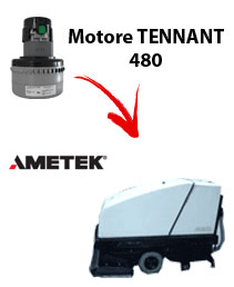 480 Motore aspirazione LAMB AMETEK per Lavasciuga TENNANT - 36 V 654 W