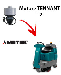 T7 Motore aspirazione Acustek LAMB AMETEK per Lavasciuga TENNANT - 24 V 600 W