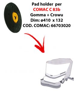 TRASCINATORE ( pad holder) per lavapavimenti COMAC C 83.   