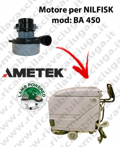 Motore aspirazione Lamb Ametek per Lavapavimenti Nilfisk BA 450