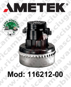 Motore aspirazione Lamb Ametek 116212-00 per lavapavimenti e aspirapolvere