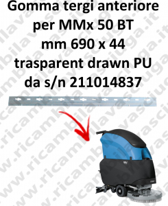 MMx 50 BT From s/n 211014837 Gomma tergipavimento anteriore per lavapavimenti FIMAP