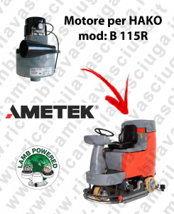 B 115R Motore aspirazione LAMB AMETEK per Lavasciuga HAKO - 24 V 536 W