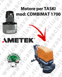 COMBIMAT 1700 Motore aspirazione Acustek LAMB AMETEK per Lavapavimenti TASKI - 24 V 550 W