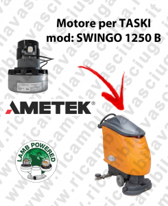 SWINGO 1250 B Motore aspirazione Acustek LAMB AMETEK per Lavapavimenti TASKI - 24 V 421 W