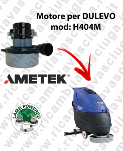 H404 M Motore aspirazione LAMB AMETEK per Lavasciuga DULEVO - 24 V 344 W