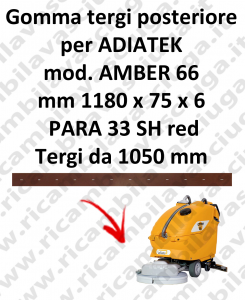 AMBER 66 GOMMA TERGI posteriore per lavapavimenti ADIATEK (tergi da 1050 mm)