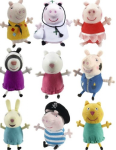 Peppa Pig a amici peluche sonoro 18 cm Originale Parla Suzy Rebecca Originale