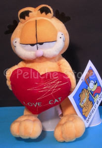 Garfield con cuore peluche 25 cm velluto Love Cat Originale