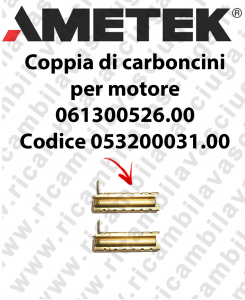 COPPIA Carboncini Motore aspirazione X motore  Ametek 061300526.00