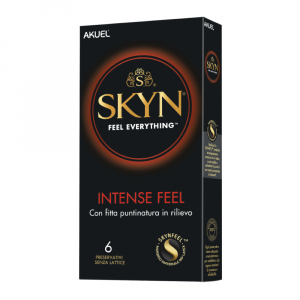 AKUEL SKYN INTENSE FEEL - PROFILATTICO ULTRA SOTTILE SENZA LATTICE CON PUNTINATURA