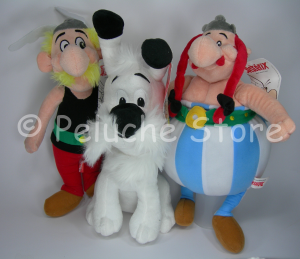 Asterix Obelix Idefix peluche 35 cm Qualità Velluto Originale