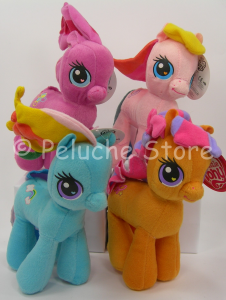 My Little Pony peluche 20 cm Pinkie Pie Rainbow Dash Apple Jack Originale 