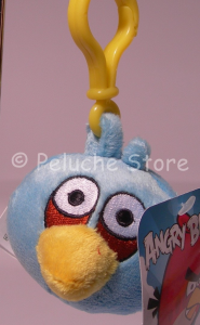 Angry Birds Blues Azzurro peluche 8 cm Portachiavi Gancio Moschettone Originale