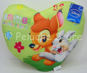 Disney Animal Friends Bambi e Timpete cuscino cuore 33 cm Originale