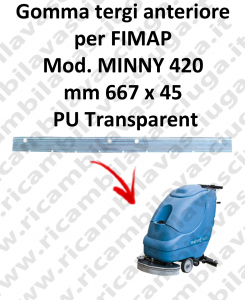 Gomma tergipavimento anteriore per lavapavimenti FIMAP modello Minny 420