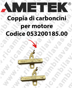 COPPIA di Carboncini Motore aspirazione per motore Ametek 064200046.00 2 x Cod: 053200185.00-2
