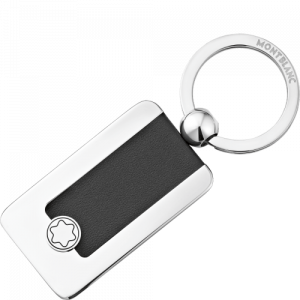 Keychain-Meisterstück-rectangular-metal / leather