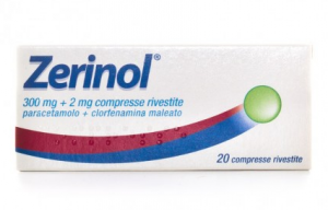 ZERINOL 300 MG + 2 MG PARACETAMOLO 20 COMPRESSE RIVESTITE