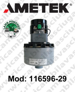 Vacuum motor 116596-29 LAMB AMETEK for scrubber dryer