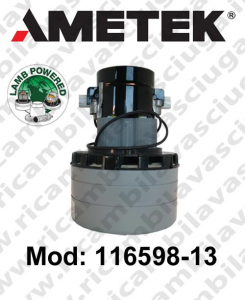 Vacuum motor 116598-13 AMETEK for scrubber dryer