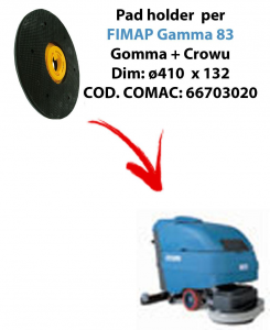 PAD HOLDER for scrubber dryer FIMAP Gamma 83 (old version). Code comac: 66703020