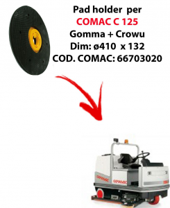 PAD HOLDER for scrubber dryer COMAC C 125. Code comac: 66703020