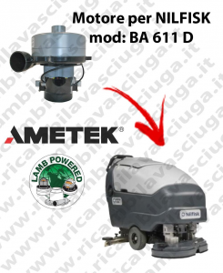 BA 611 D Vacuum motor LAMB AMETEK for scrubber dryer NILFISK