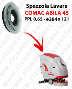 Cleaning Brush for scrubber dryer COMAC ABILA 45. Model: PPL 0,65  ⌀384 X 121