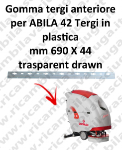 ABILA 42 Front Squeegee rubber for COMAC accessories, reaplacement, spare parts,o scrubber dryer squeegee