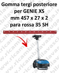 GENIE XS Back Squeegee rubber for FIMAP accessories, reaplacement, spare parts,o scrubber dryer squeegee