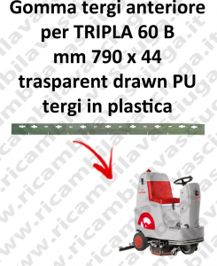 TRIPLA 60 B Front Squeegee rubber for COMAC accessories, reaplacement, spare parts,o scrubber dryer squeegee