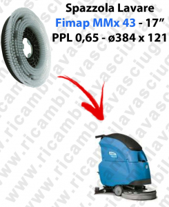 Cleaning Brush for scrubber dryer FIMAP MMX43. Model: PPL 0,65  ⌀384 X 121