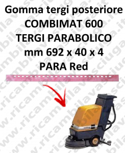 COMBIMAT 600 Back Squeegee rubber for squeegee parabolico TASKI