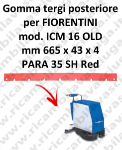 ICM 16 OLD Back Squeegee rubberfor FIORENTINI squeegee
