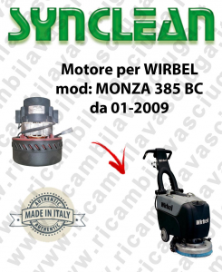 MONZA 385 BC from 01-2009 Vacuum motor Synclean for scrubber dryer WIRBEL