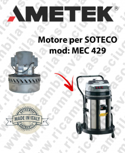 MEC 429 Ametek Vacuum Motor for vacuum cleaner SOTECO