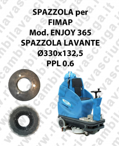 STANDARD BRUSH  for scrubber dryer FIMAP model ENJOY 365 ⌀ 330 x 132.5 PPL 0.6