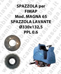 STANDARD BRUSH  for scrubber dryer FIMAP model MAGNA 65 ⌀ 330 x 132.5 PPL 0.6