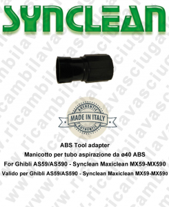 Cuff for Vacuum hose from ⌀40 ABS Valid for Ghibli AS59 - AS590 - Synclean MX59 - MX590