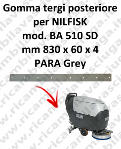 BA 510 SD squeegee rubber back for scrubber dryer Nilfisk