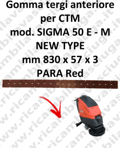 SIGMA 50 E - M new type squeegee rubber scrubber dryer front for CTM