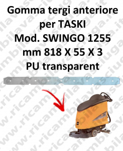 Front Squeegee rubber for scrubber dryer TASKI model SWINGO 1255