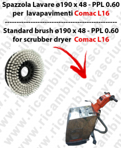 STANDARD BRUSH  for scrubber dryer COMAC model L16  ⌀ 190 x 48 - PPL 0.6