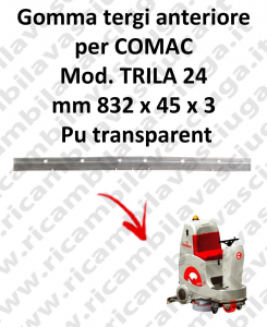 TRIPLA 24 B Front Squeegee rubber Comac