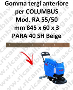 RA 55 Front Squeegee rubber for lavasciuga COLUMBUS